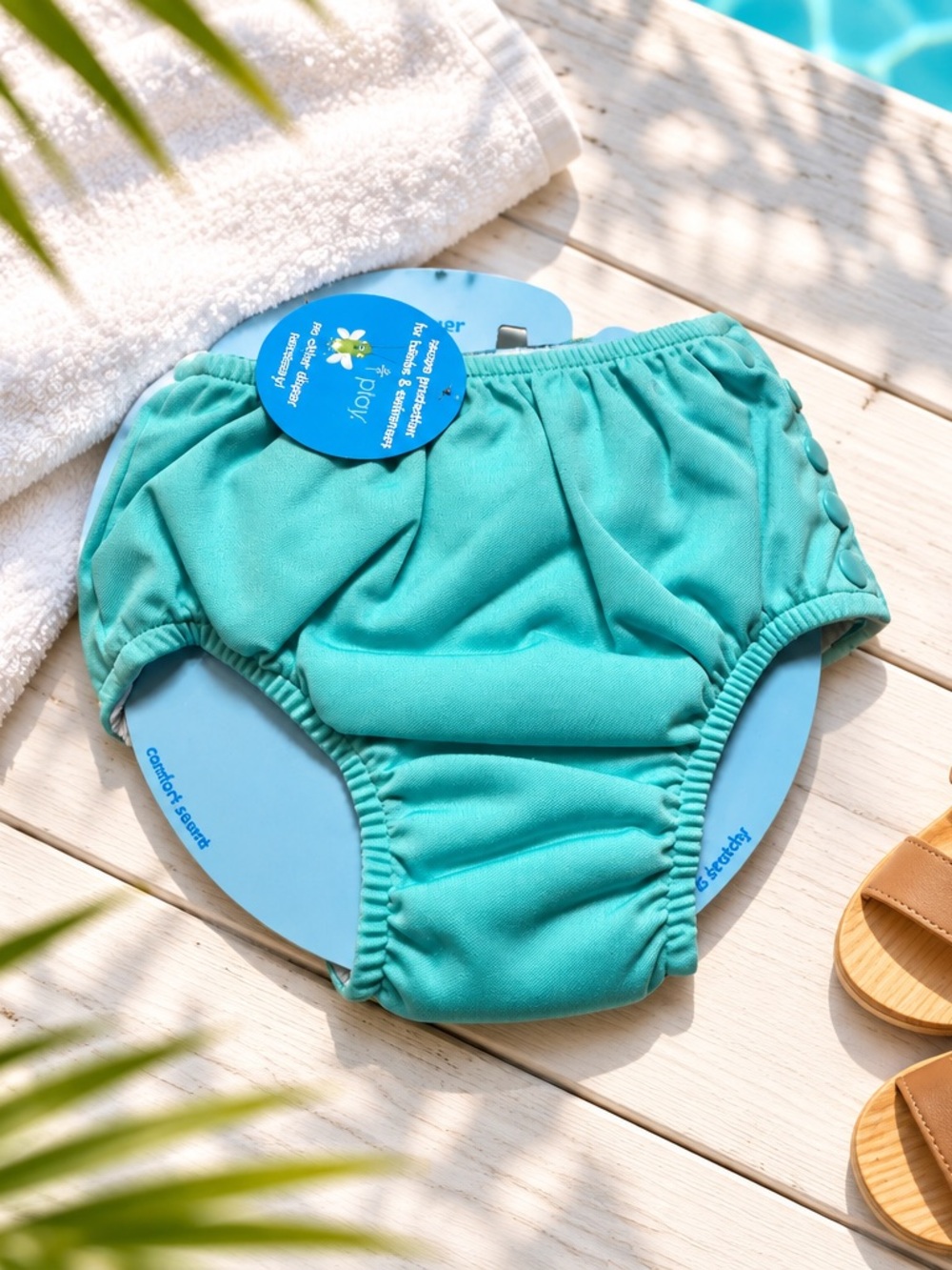 NWT I Play Baby Boy Girl Teal Swim Diaper Cover - Size 4T